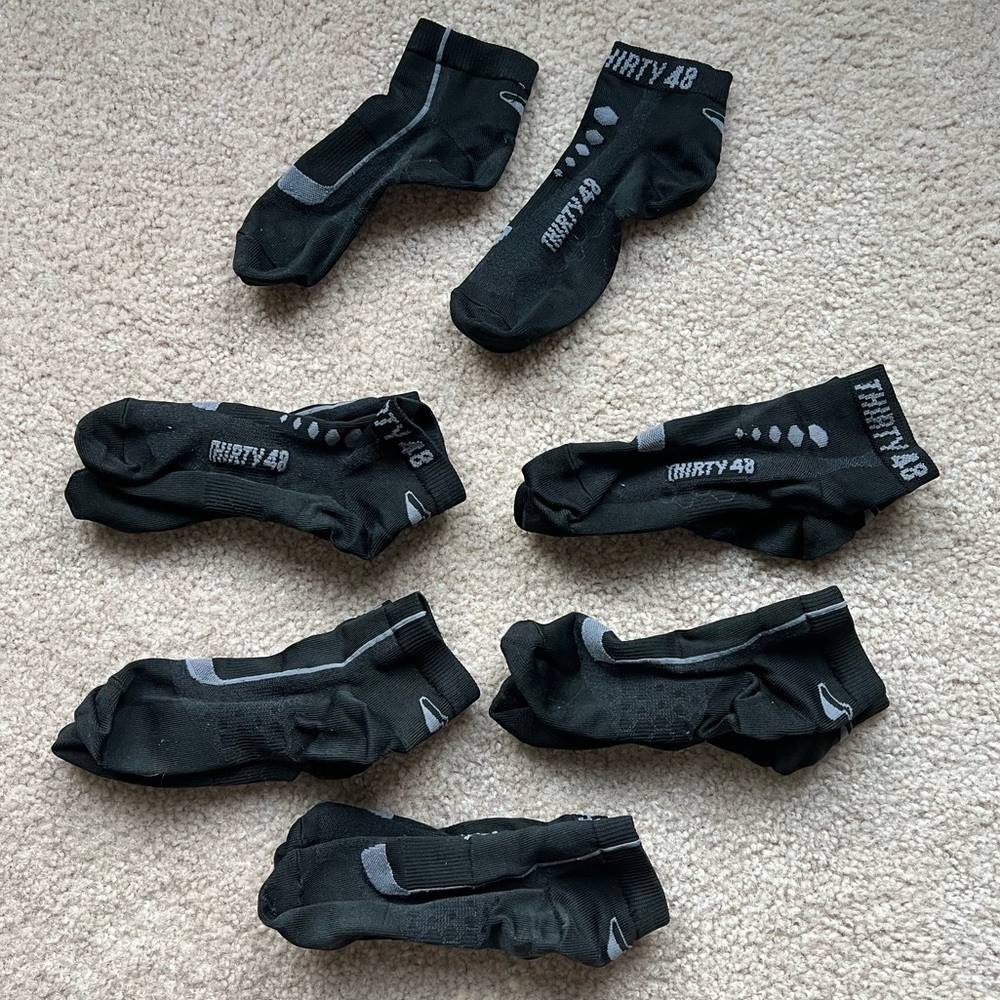 6 Pairs Thirty48 Low Cut Cycling Socks Unisex - Picture 9 of 10